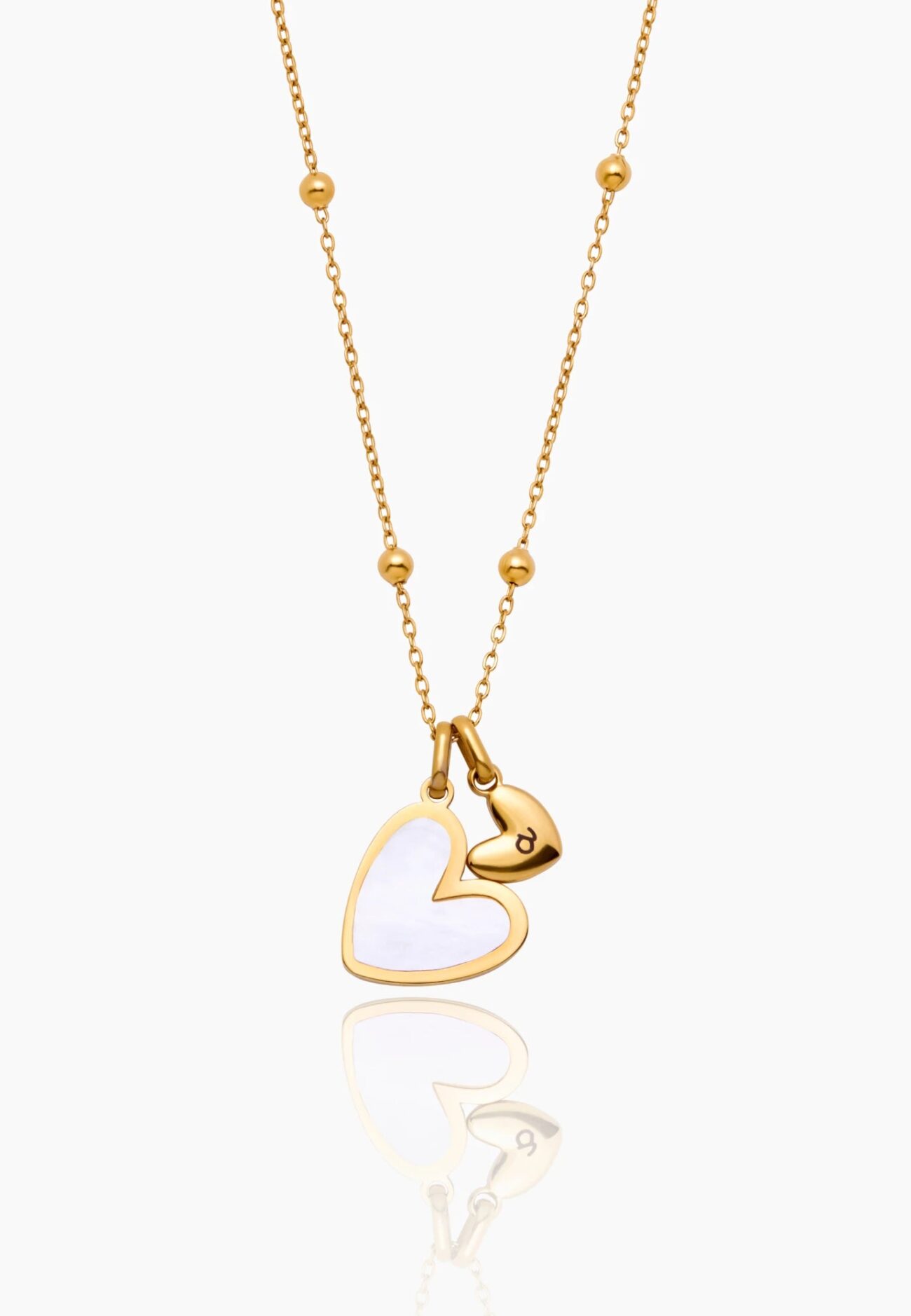 Initial Heart Duo Necklace
