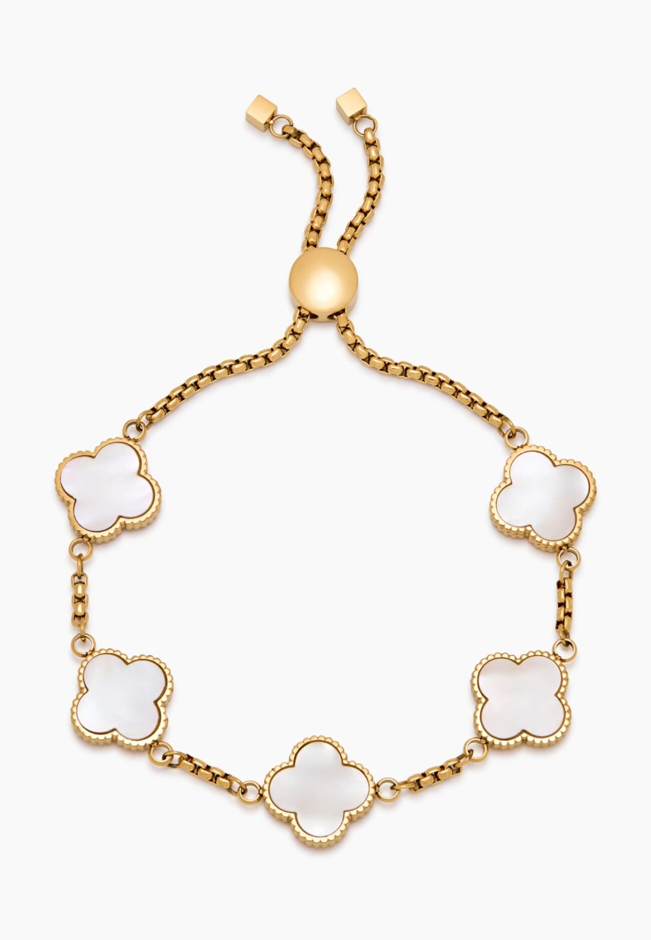 Mother Of Pearl Clover Bracelet