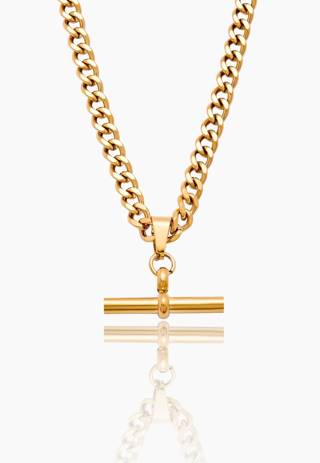 Curb Chain Fob Necklace