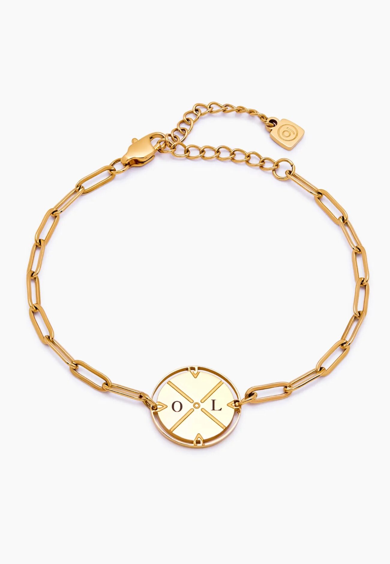 Engraved Compass Bracelet
