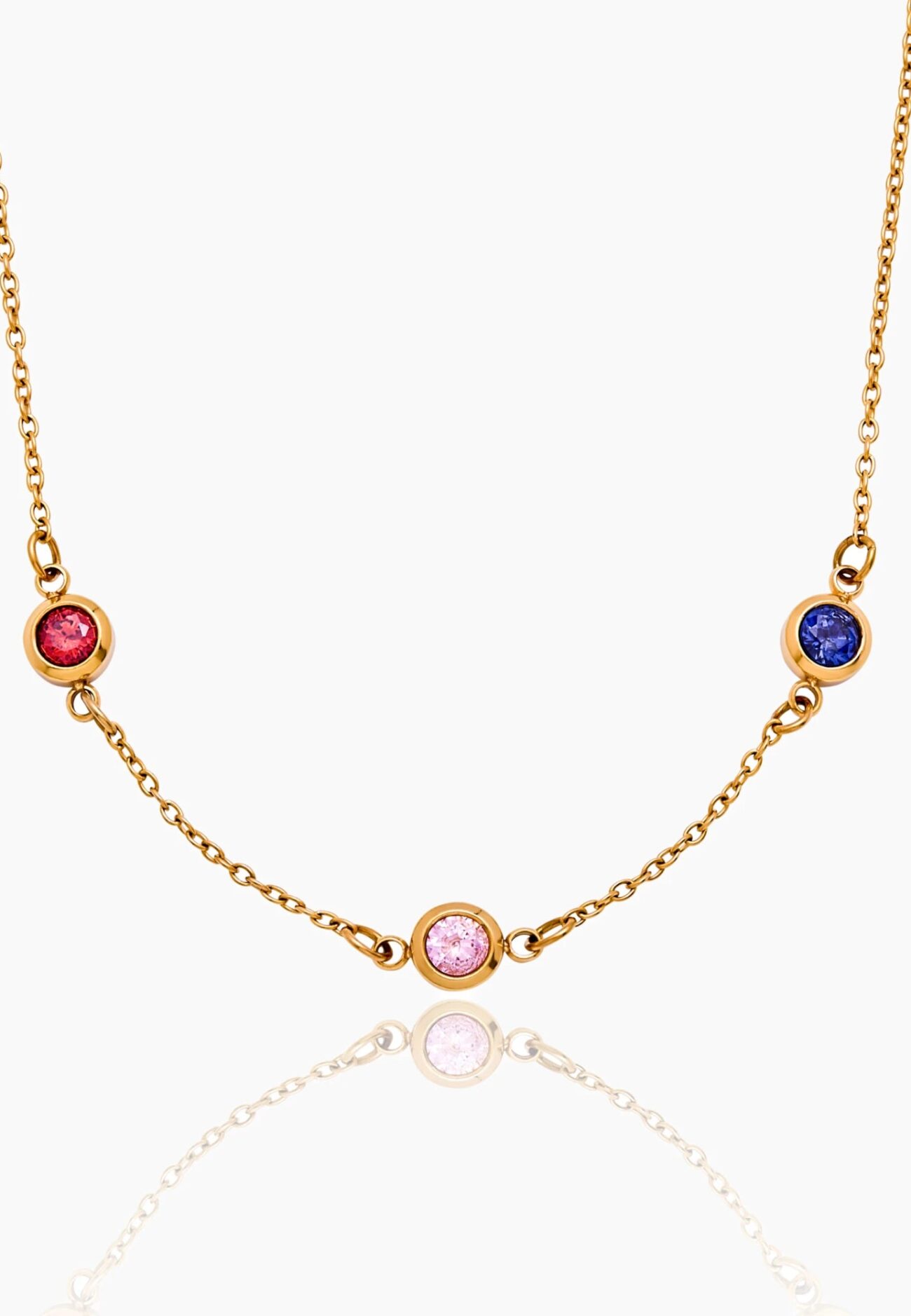 Personalized Multi-Birthstone Necklace