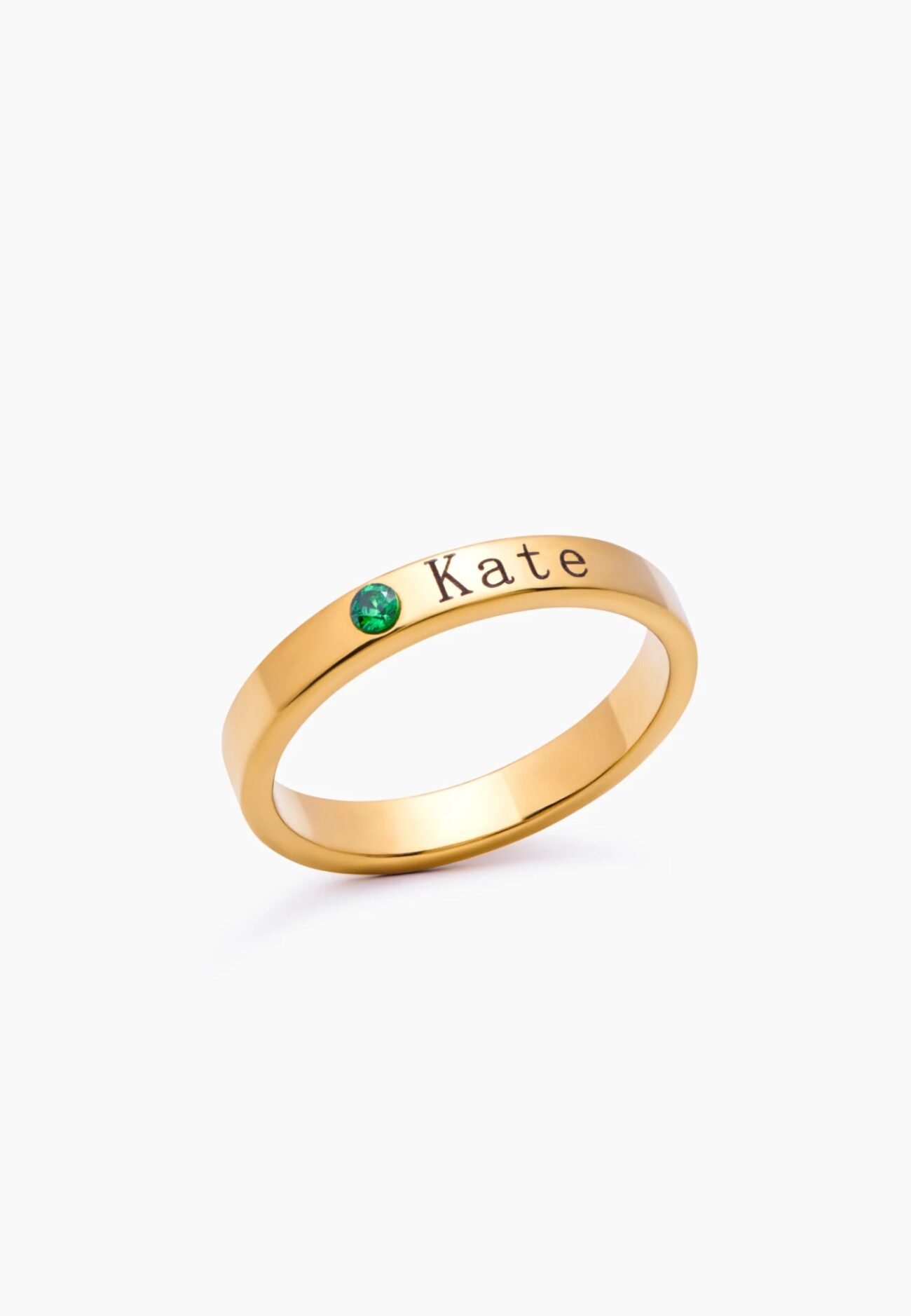 Stackable Birthstone Name Ring
