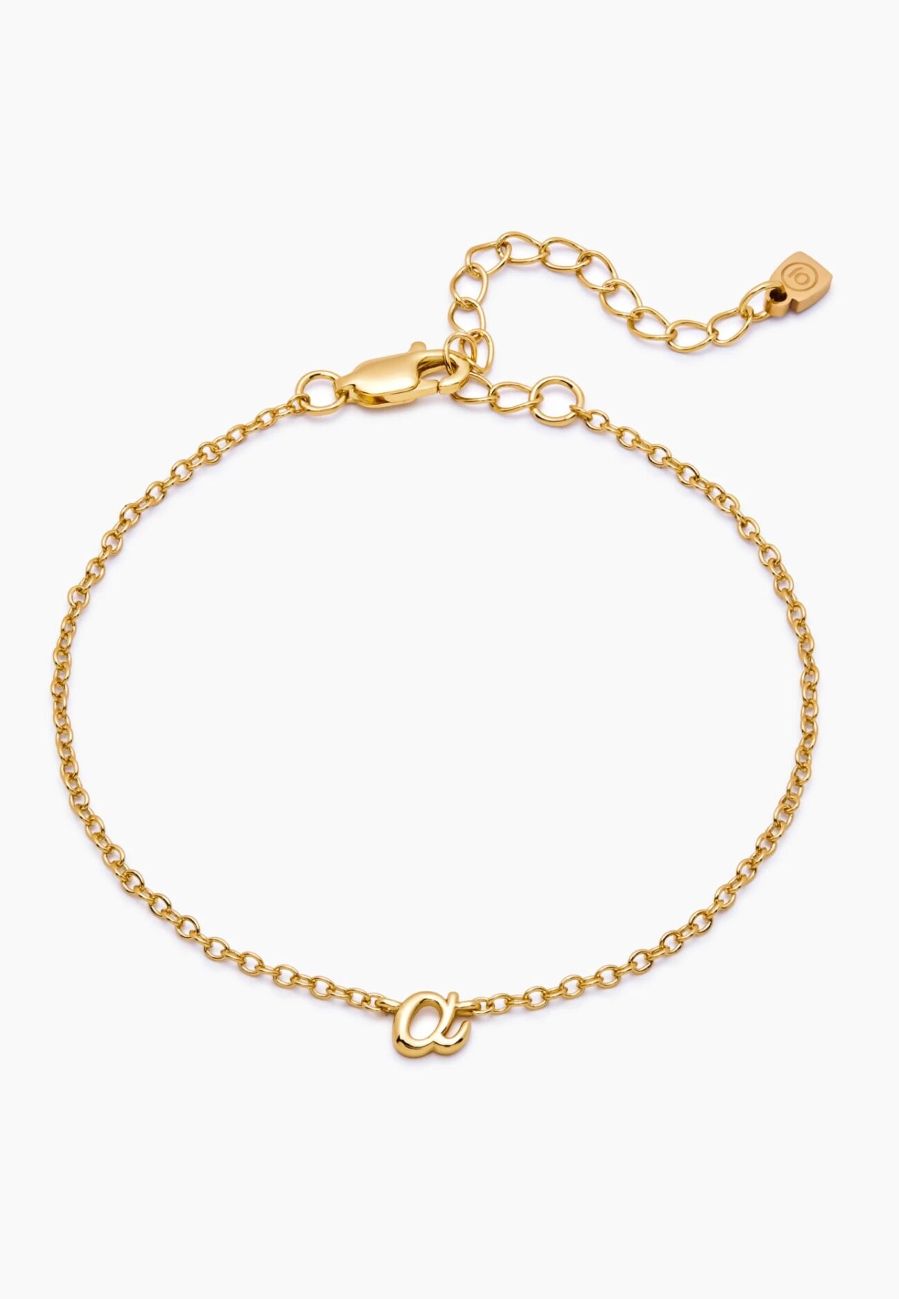 Dainty Cursive Initial Bracelet