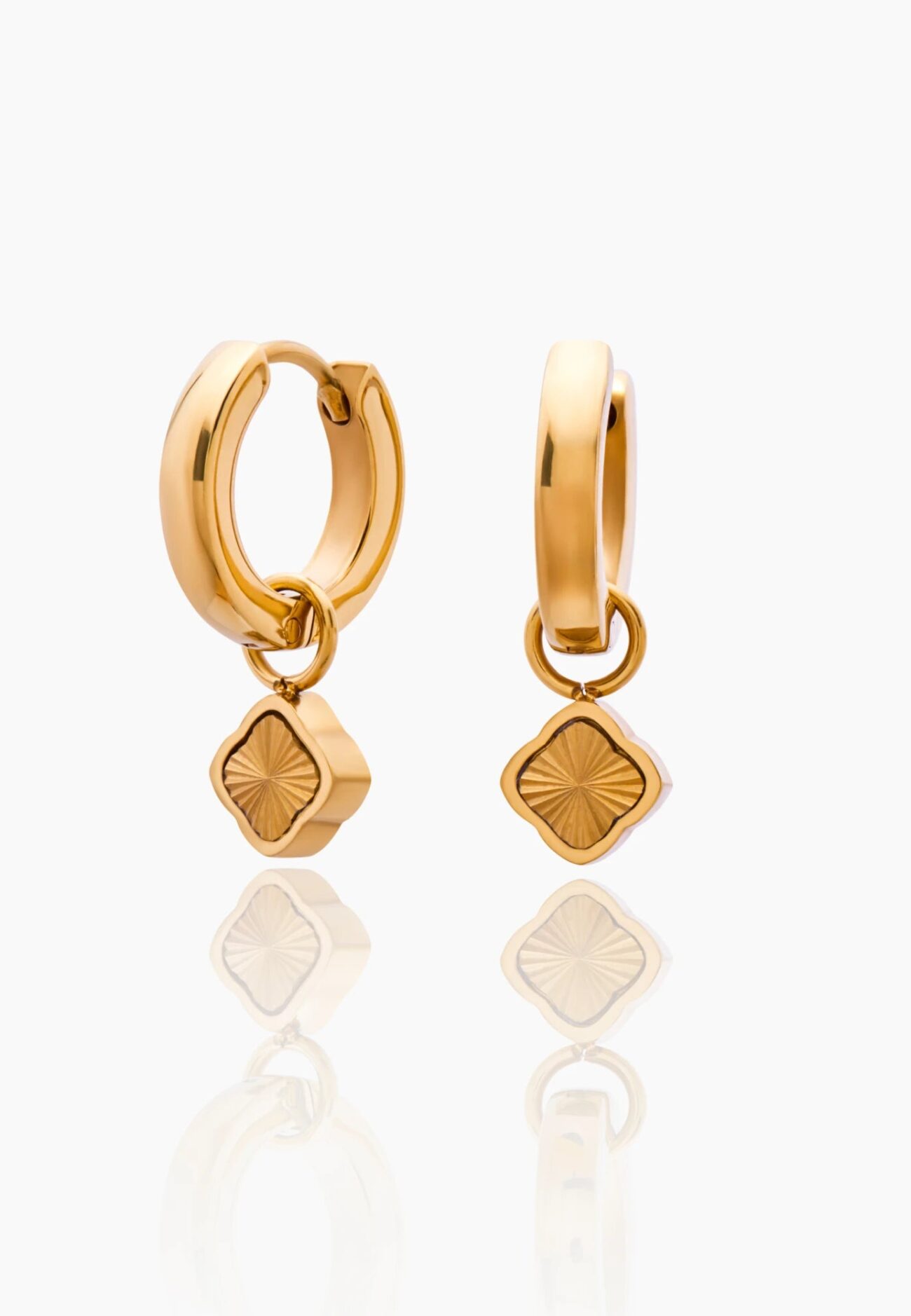 Mini Sunburst Clover Hoops