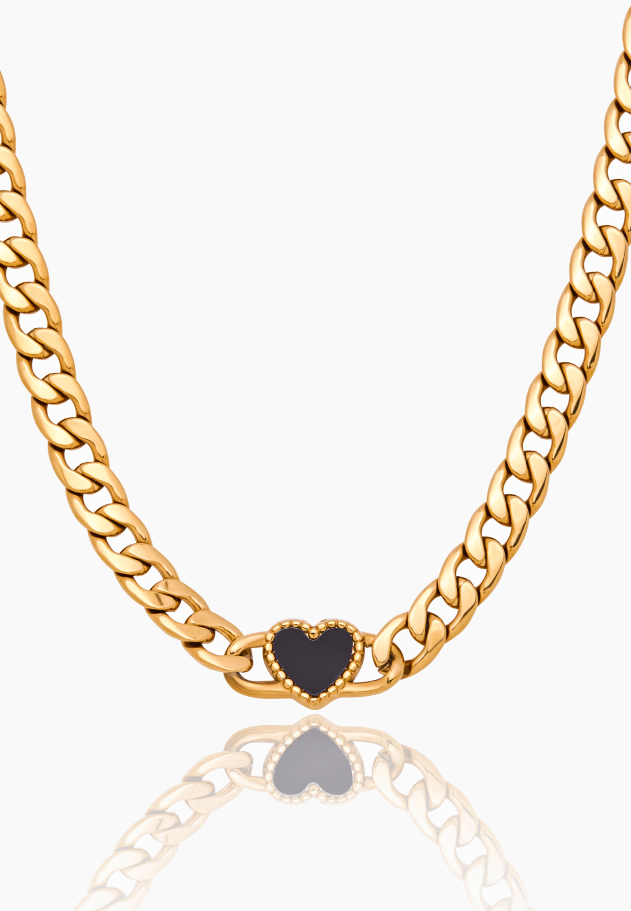 Ember Heart Curb Chain Necklace